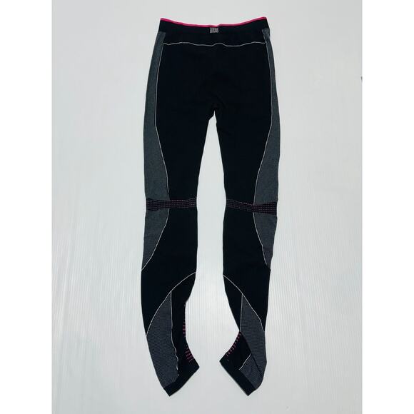 Balmain Moto Paneled Seamless Leggings 2 Black Stretch Elastic Waist NWT $1,150 - Picture 7 of 15